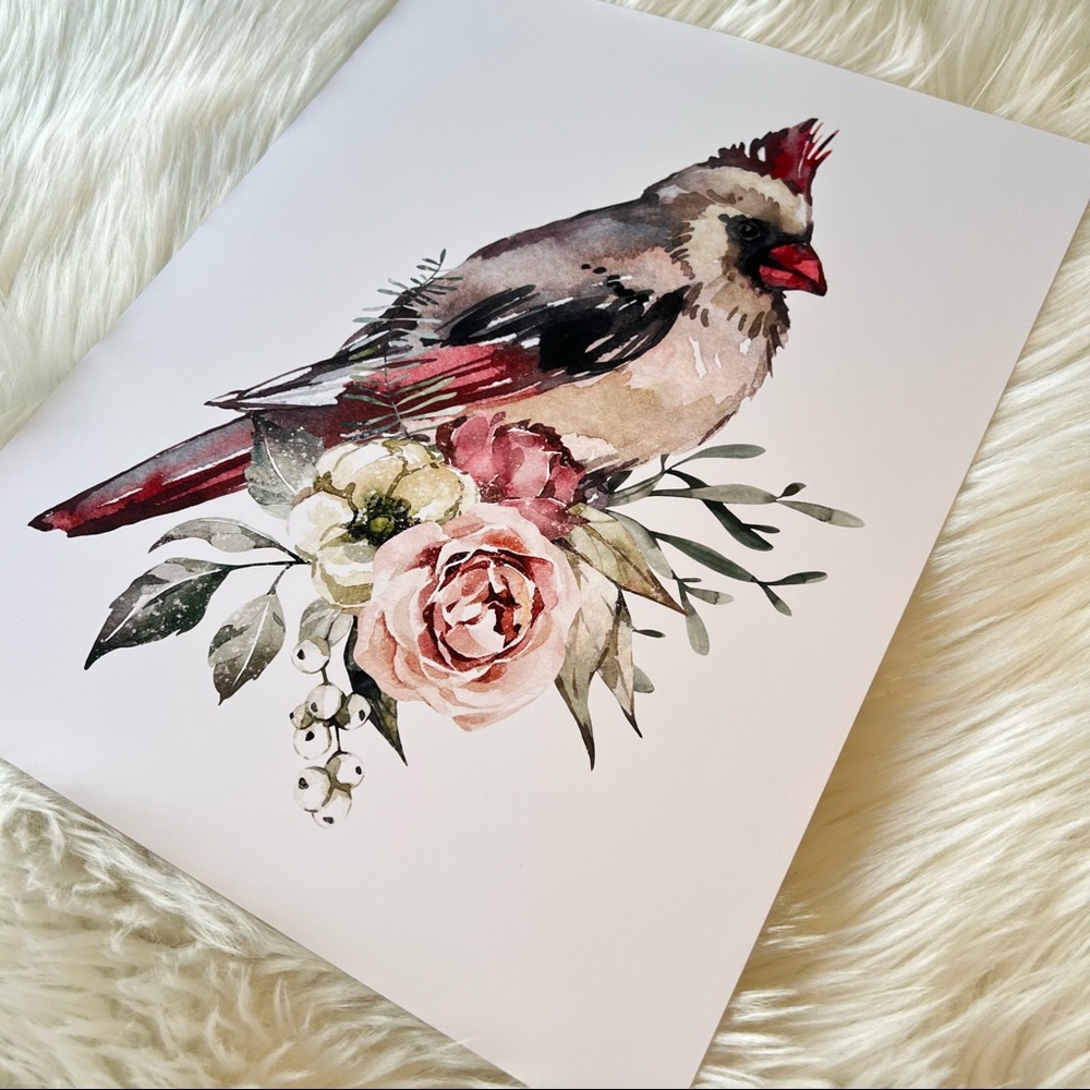 Cardinal Wall Art Print Poster Illustration Unframed - Picture 17 of 17
